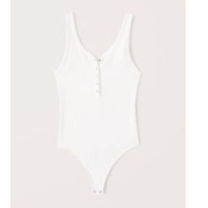 Abercrombie Seamless Ribbed Henley Bodysuit Size M